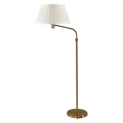 Swedish Modern Midcentury Floor Lamp in Brass by ASEA, 1940s