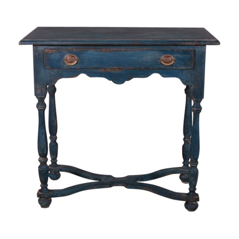 English Painted Lamp Table