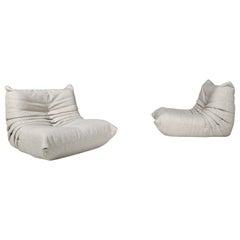 Set of 2 Togo Lounge Chairs by Michel Ducaroy for Ligne Roset, 1970