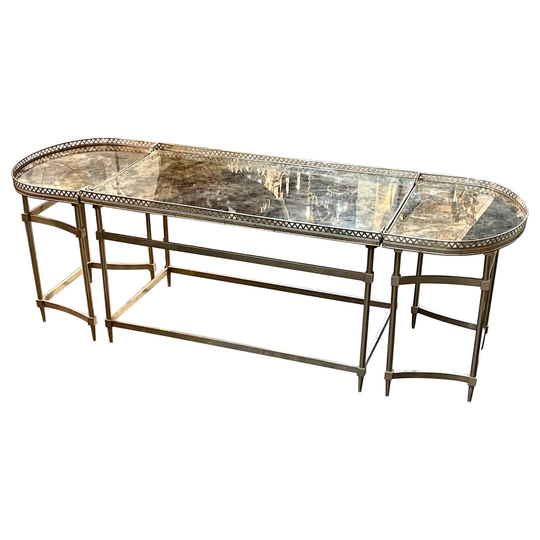 Mid-Century French Mirrored Coffee Table