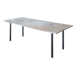 Marble Dining Table with Metal Legs