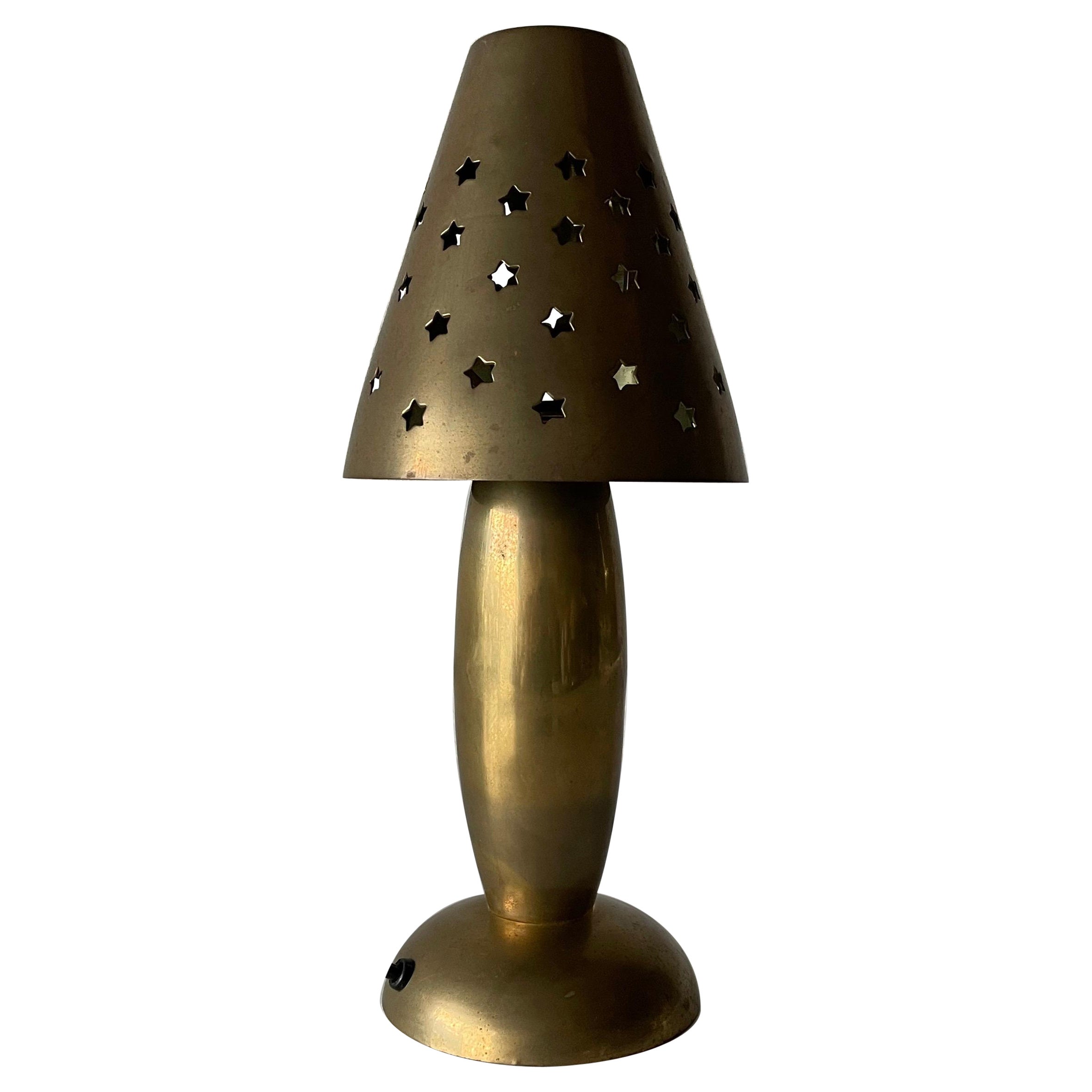 Heavy Full Brass Table Lamp by Gunther Lambert Collection, 1960s, Germany For Sale