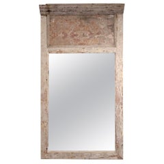 Large-Scale Trumeau Style White-Painted Mirror