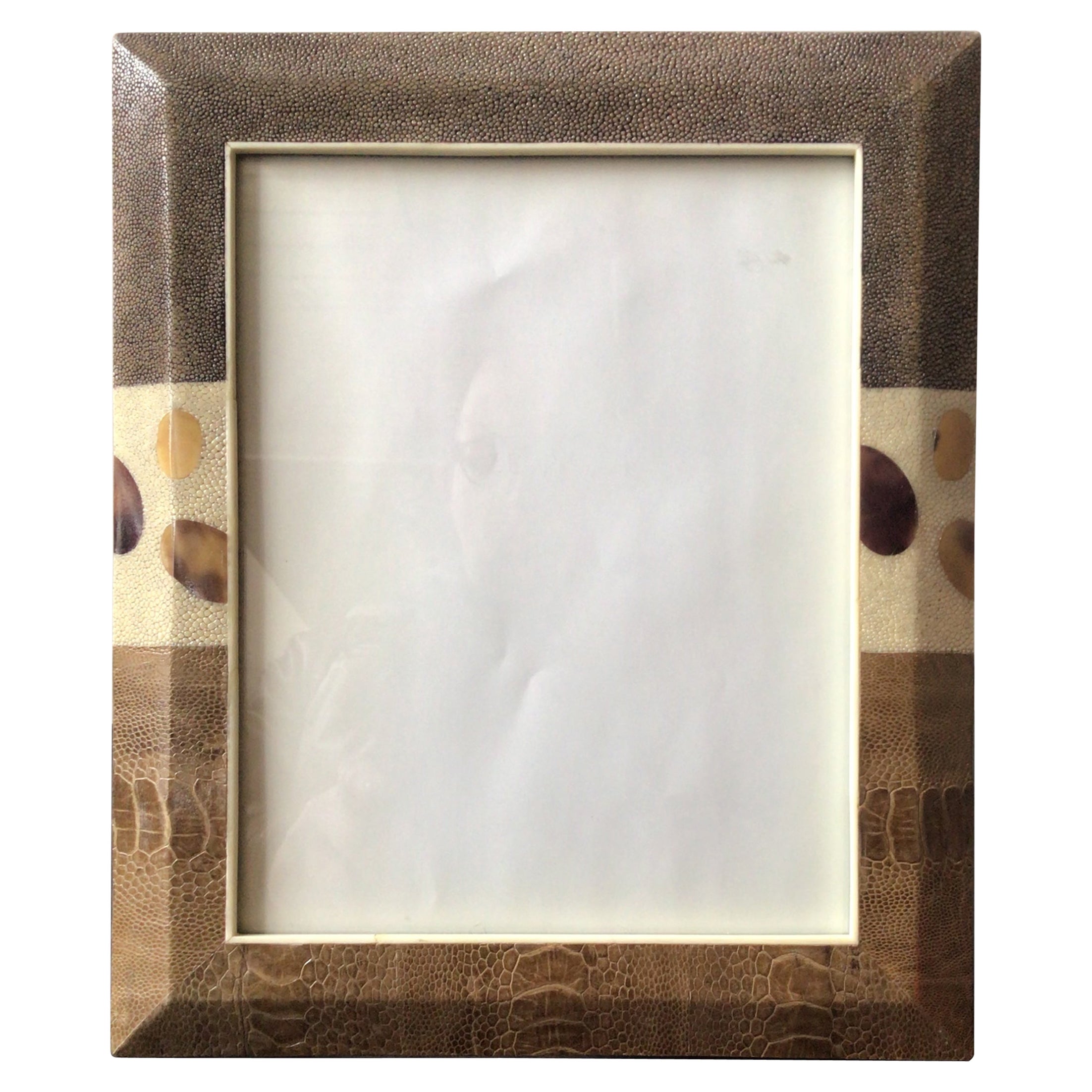 R & Y Augousti Shagreen And Snakeskin Picture Frame