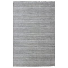 Large Modern Rug with Transitional Design in Shades of Grey and Ivory