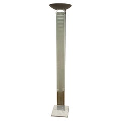 Postmoderne italienische Stehleuchter-Lampe aus Glas und Metall