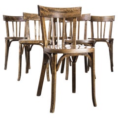 1980's Baumann Bentwood Classic Dark Oak Dining Chair, Set of Six