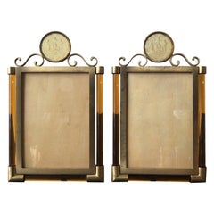 Pair of 1960s Venetian Glass and Bronze Picture Frames