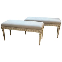 Pair of 19th Century French Louis XVI Style Benches
