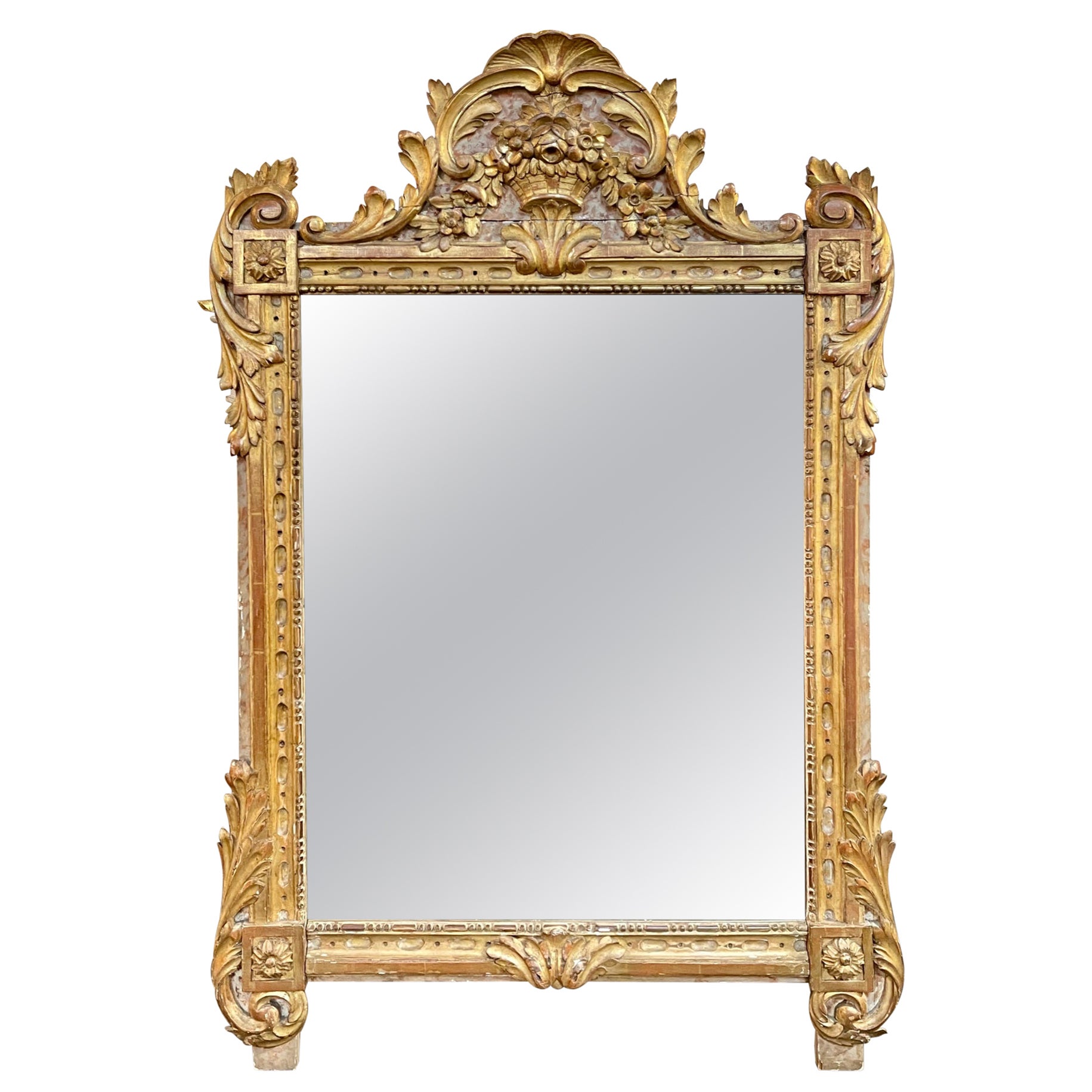 19th Century Italian Giltwood Mirror For Sale