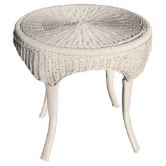 20thc Round Wicker Side Table