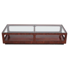 Mid Century Two Tier Glass Coffee Table