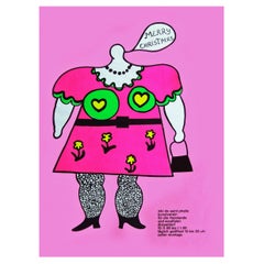 Original 1968 Promotional Poster for the Niki De Saint Phalle Exhibition
