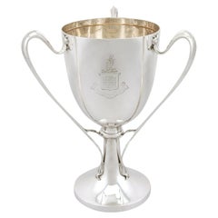 Antique Edwardian Art Nouveau Style Sterling Silver Presentation Cup