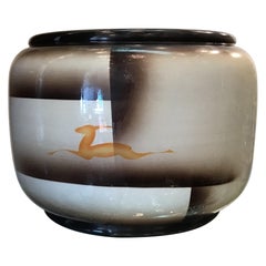 Galvani “Pordenone” Vase Centerpiece Ceramic, 1940, Italy