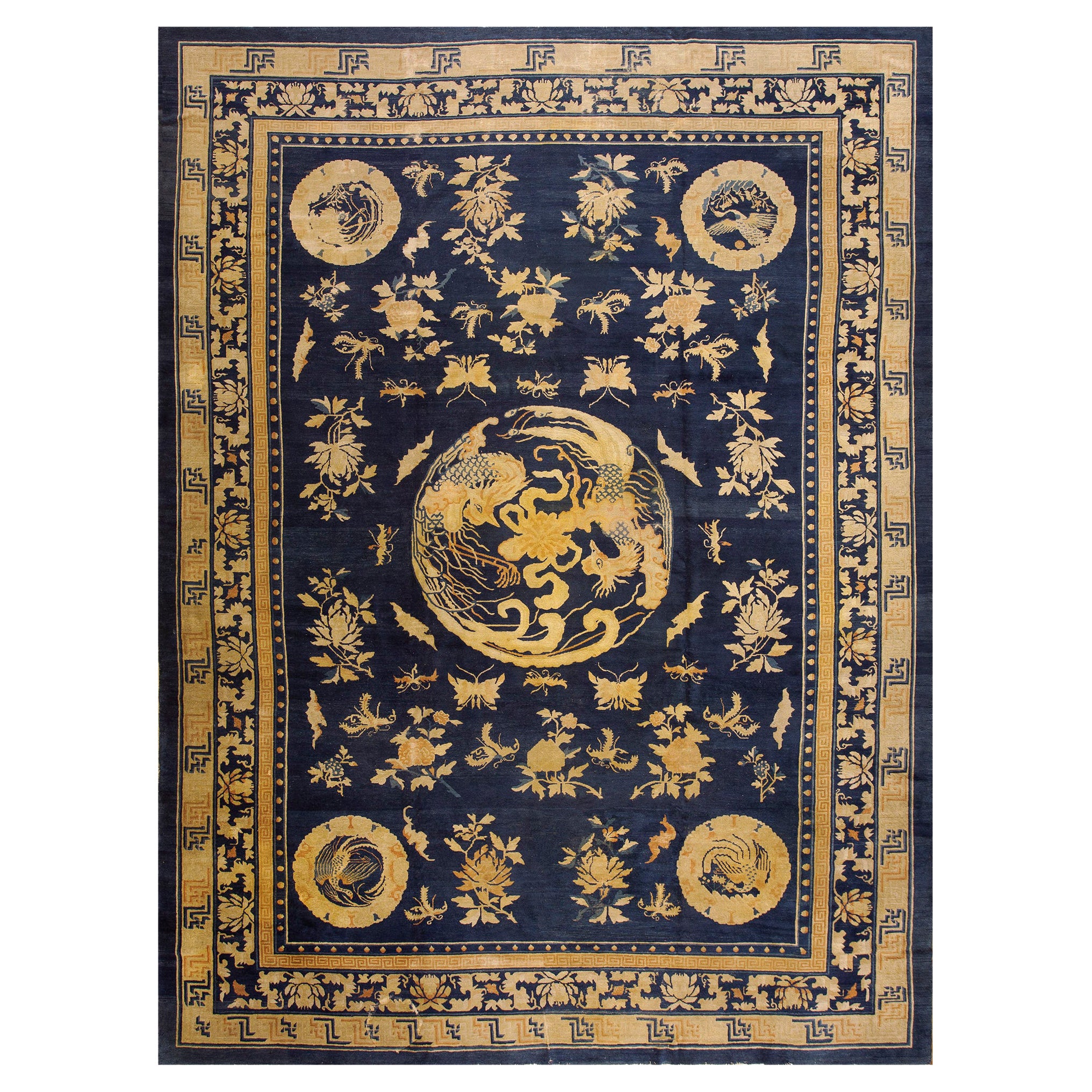 Chinesischer Peking-Teppich des späten 19. Jahrhunderts ( 10' 9''x 14' 3'' - 327 x 434 cm)