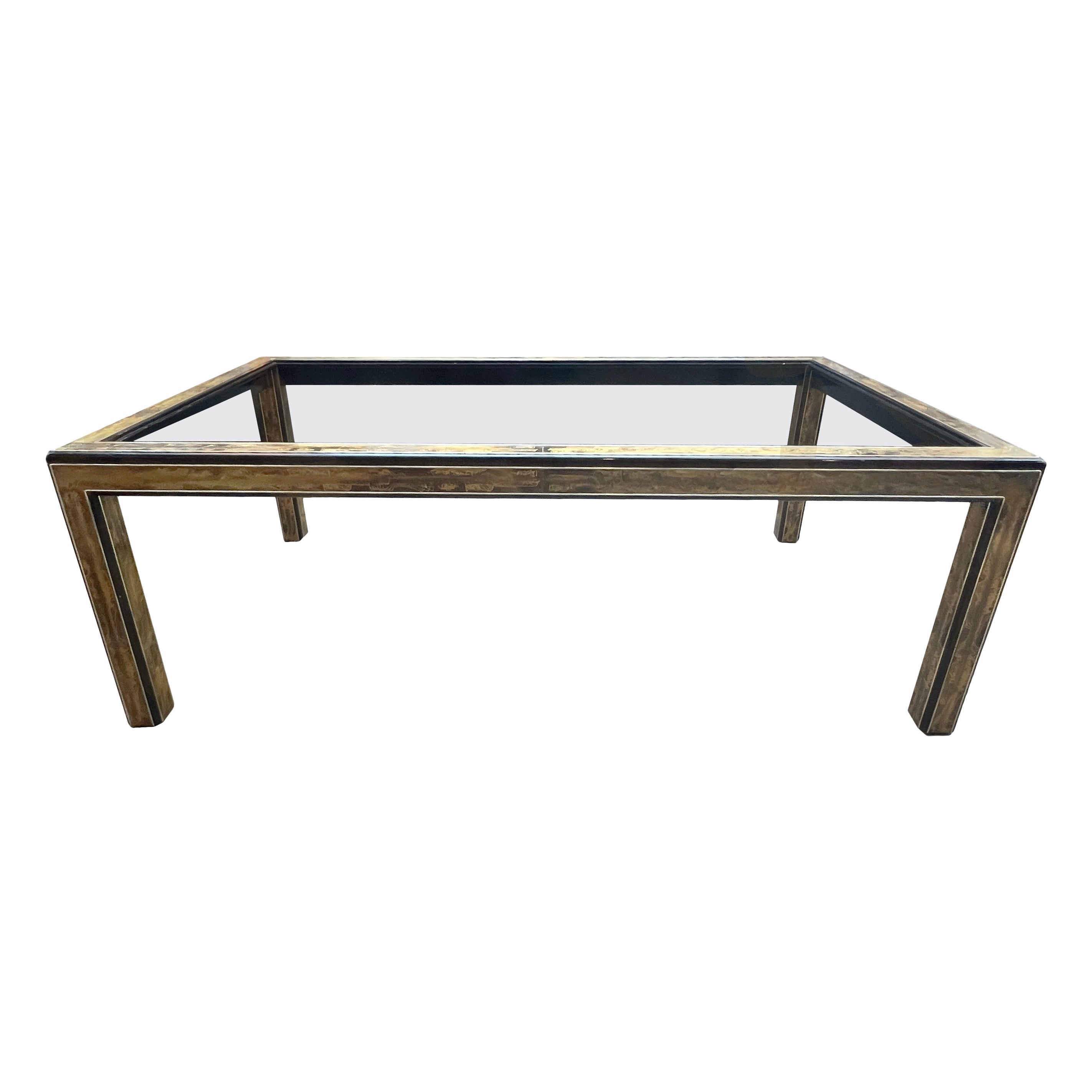 Mid-Century Patinated Metal Dining Table