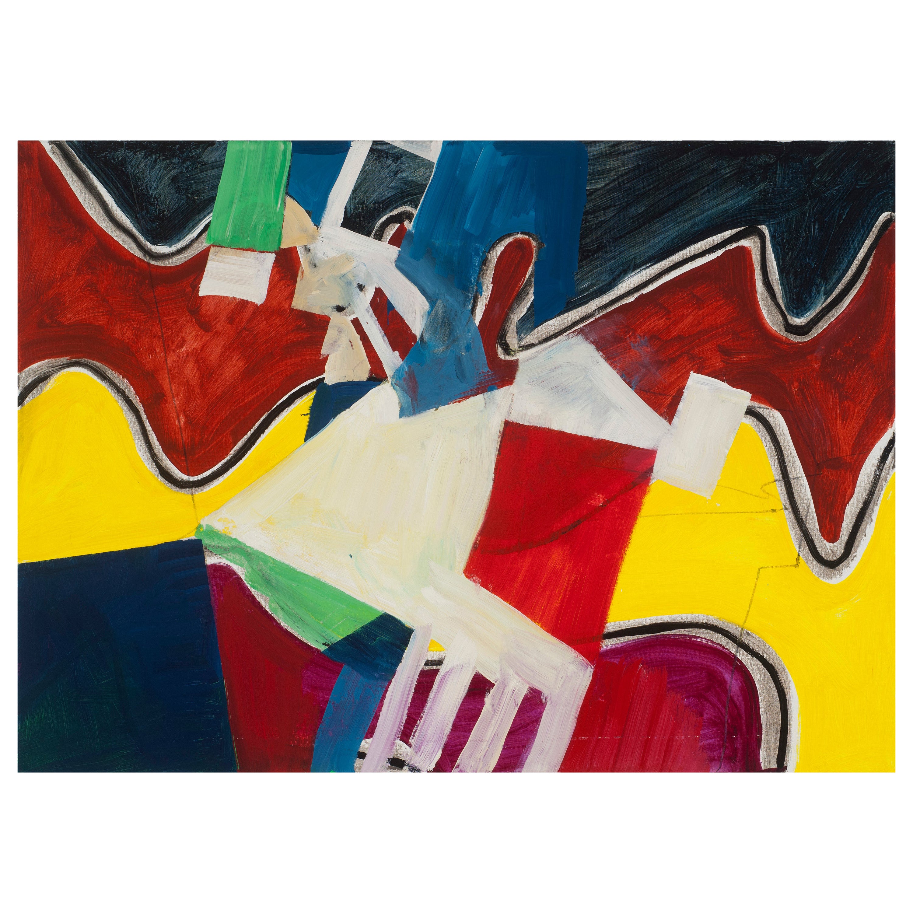Gerson Leiber "Dense Yet Tender" Olio e grafite su lino, 2015