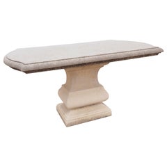 Carved Italian Limestone Garden Table
