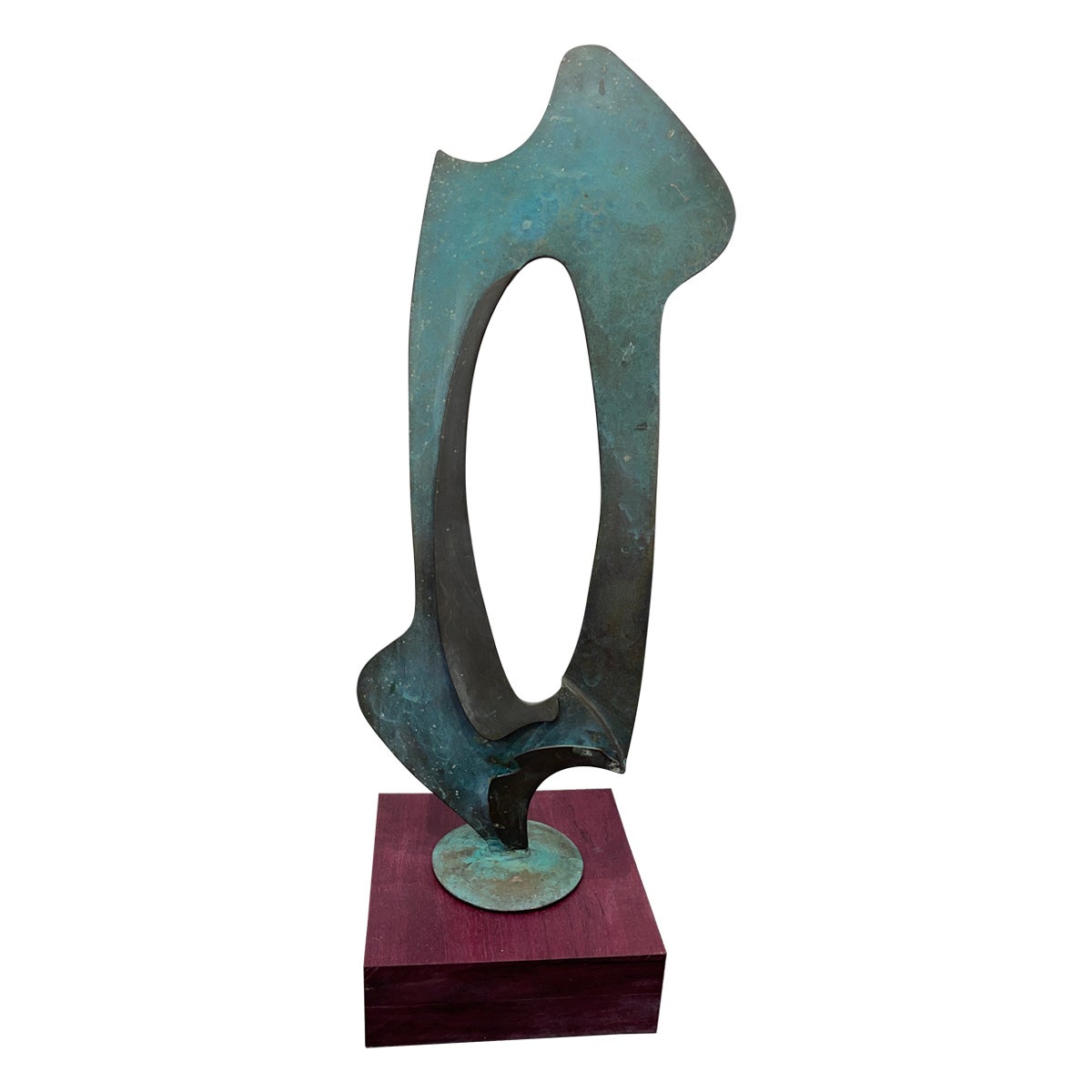 Bronzo astratto vintage di grandi dimensioni