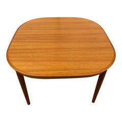Retro Danish Table with Rounded Corners/ 2 20" Leaves by Skovmand and Andersen