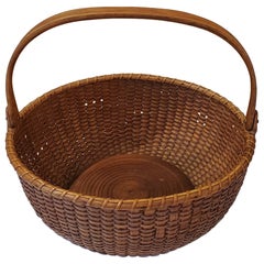 Antique Nantucket Lightship Basket from the South Shoals Lightship, circa 1870s