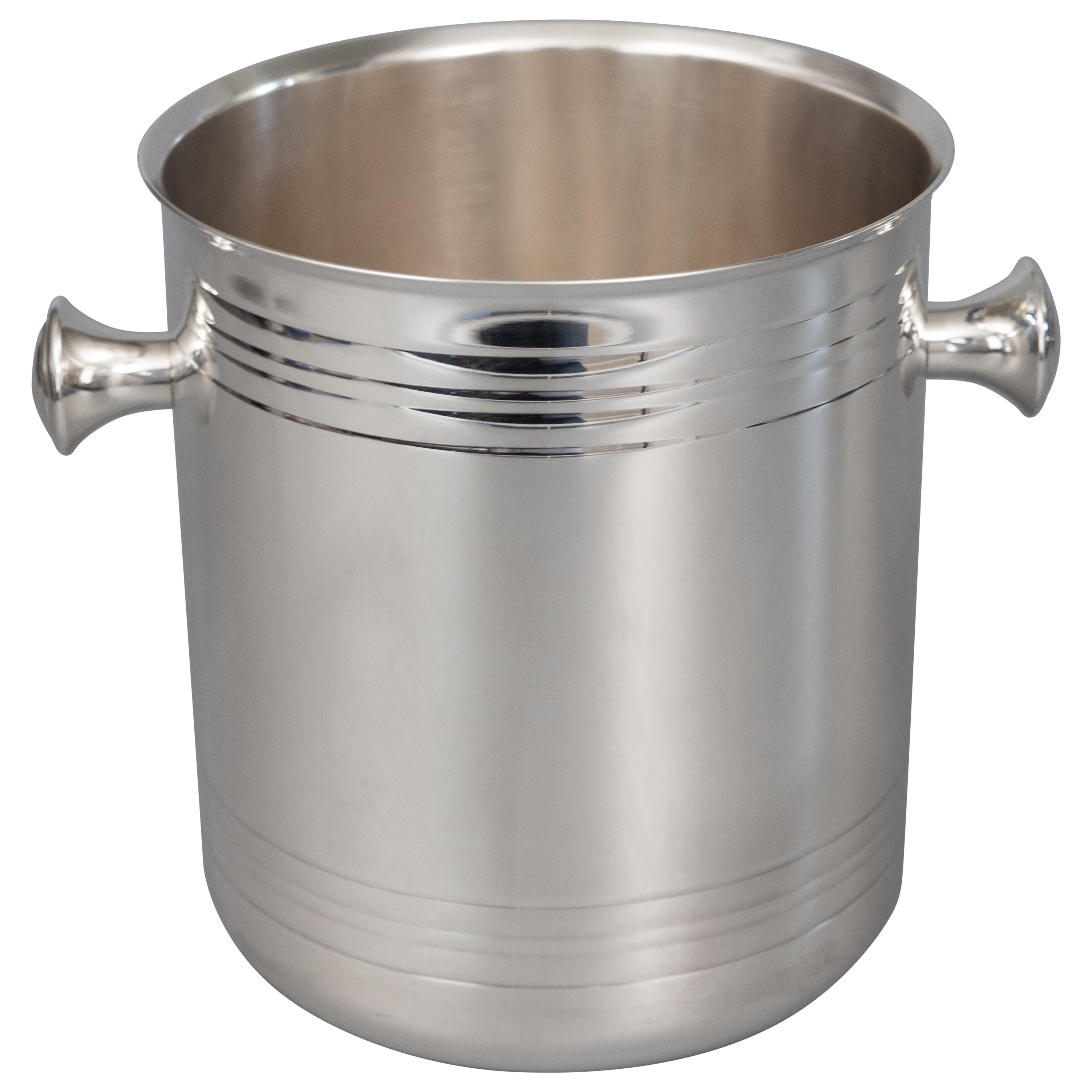 MidCentury French Christofle Silver Plate Ice Bucket at 1stDibs