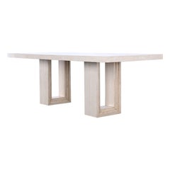 Travertine Dining Table / Desk by Ello, 1980s