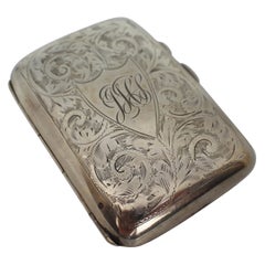 Solid Silver Cigarette Case by Samuel M Levi