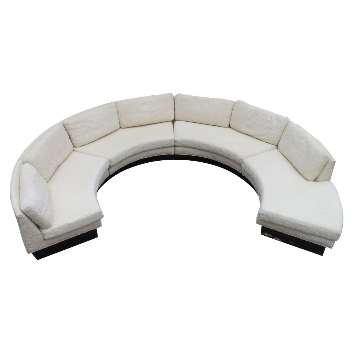Stunning 4-Piece Erwin Lambeth Circular Curved Sofa Sectional Mid-Century Modern