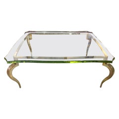 Vintage French Bronze Coffee Table in the Manner of Maison Ramsay