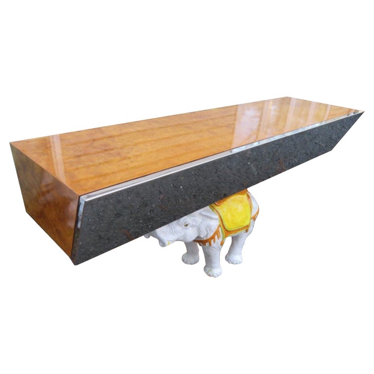 Gorgeous Pace Collection Floating Wall-Mounted Console Shelf, Mid-Century Modern For Sale