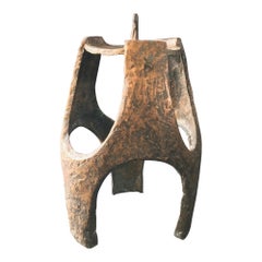 Brutalist Bronze Candle Holder, Germany Mid-20th Century