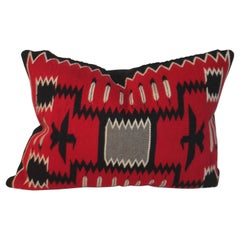 Retro 20th C Navajo Indian Weaving Bolster Pillow
