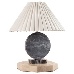Sculptural Gray Marble Table Lamp