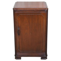 Used Late Art Deco Mahogany Continental Record Cabinet Side Table Turntable Stand