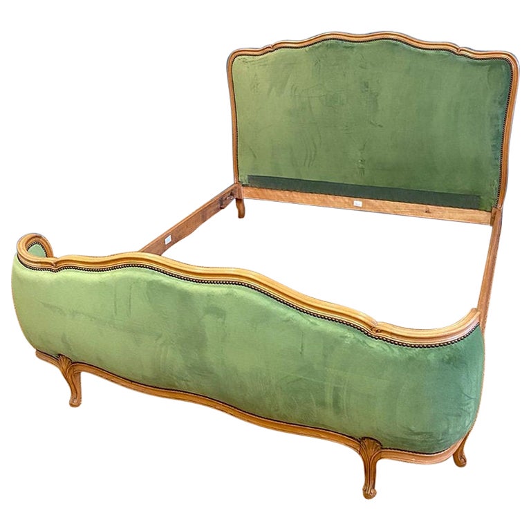 Kingsize, Antique French Upholstered Bed For Sale