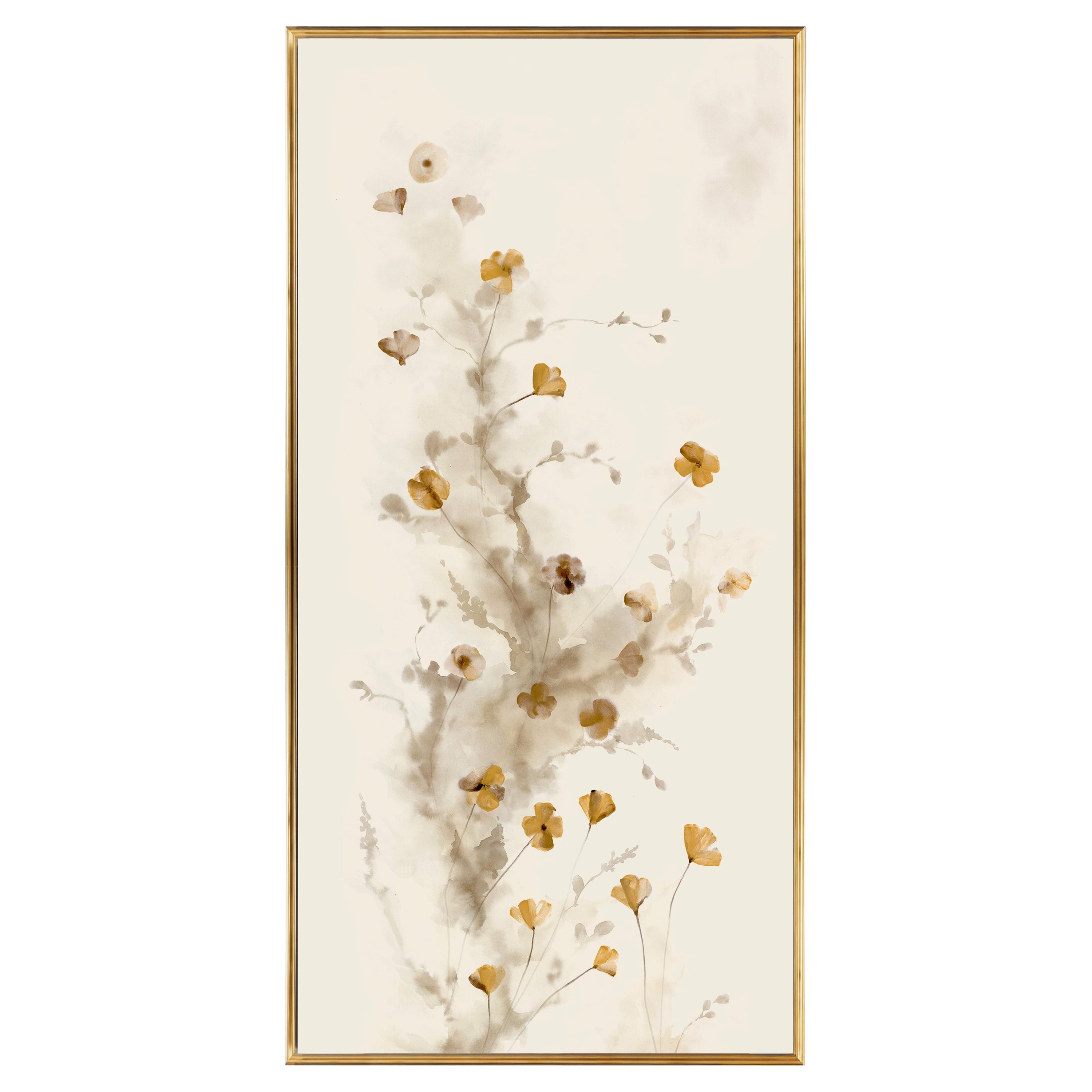 Aquarell „Goldene Mohnblumen“ im Angebot