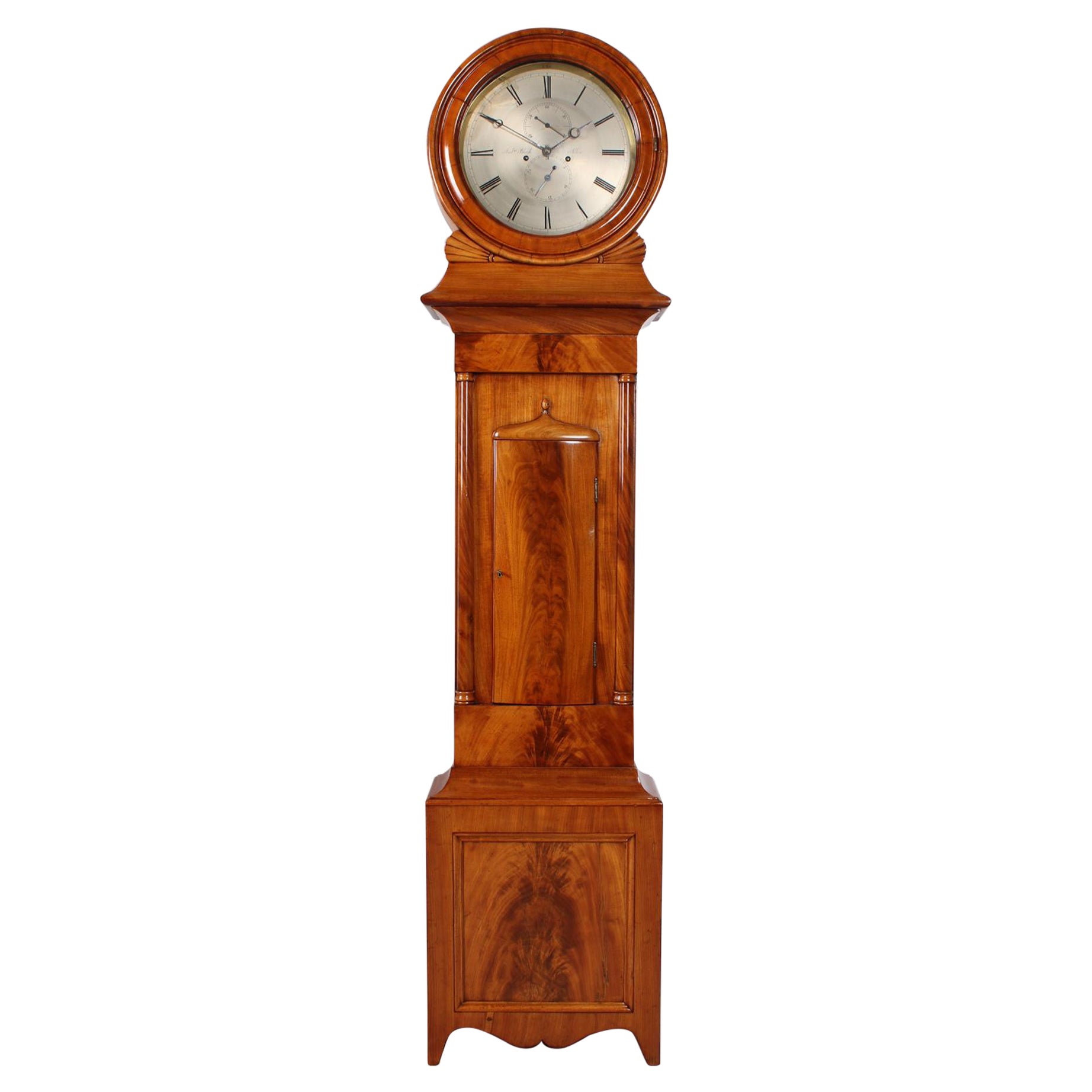 19th Century Scottish Longcase Clock, Light Mahogany, Victorian circa 1835