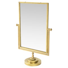 1950's Solid Brass French Vanity Mirror