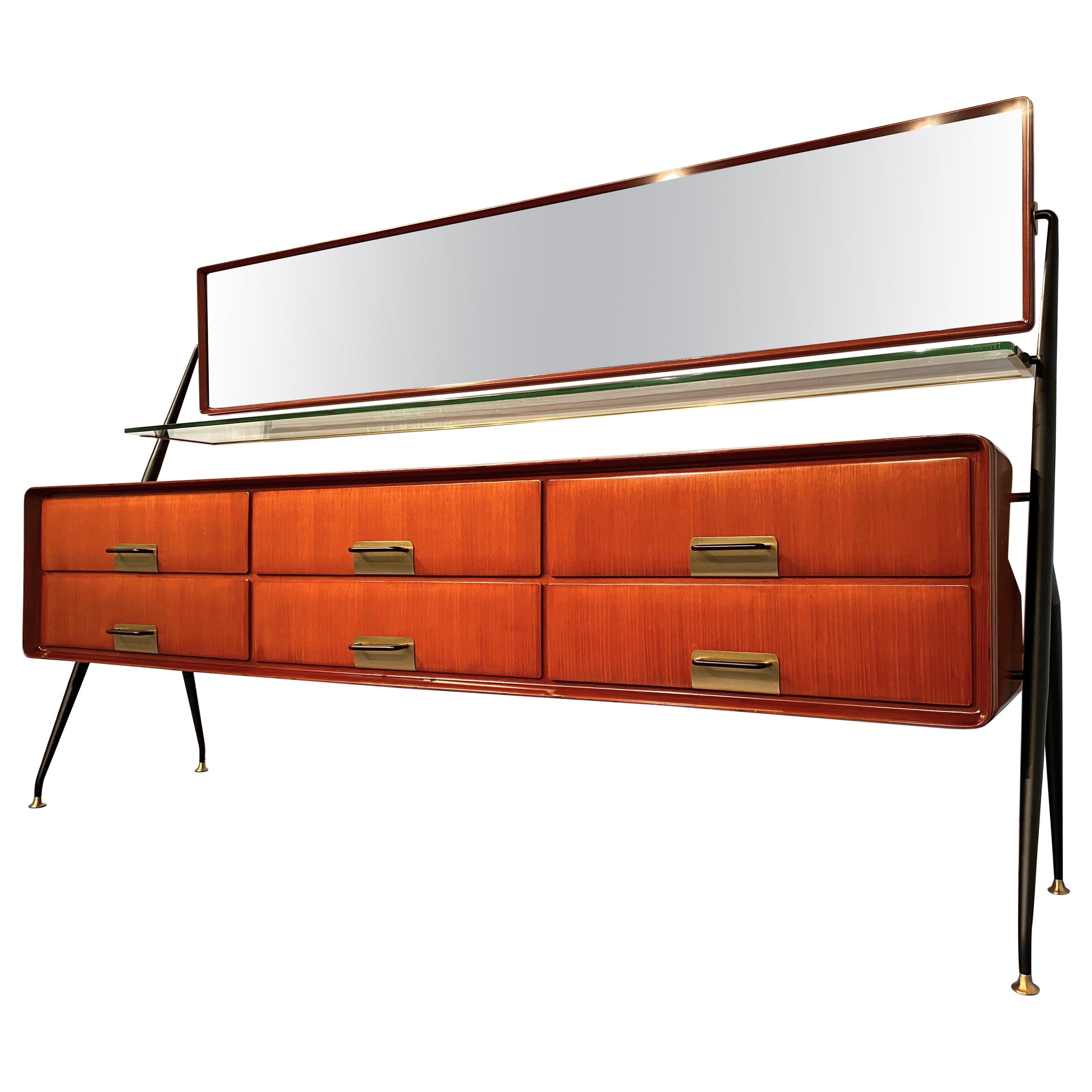 Italian Mid-Century Modern Silvio Cavatorta Sideboard, Dresser, 1950s