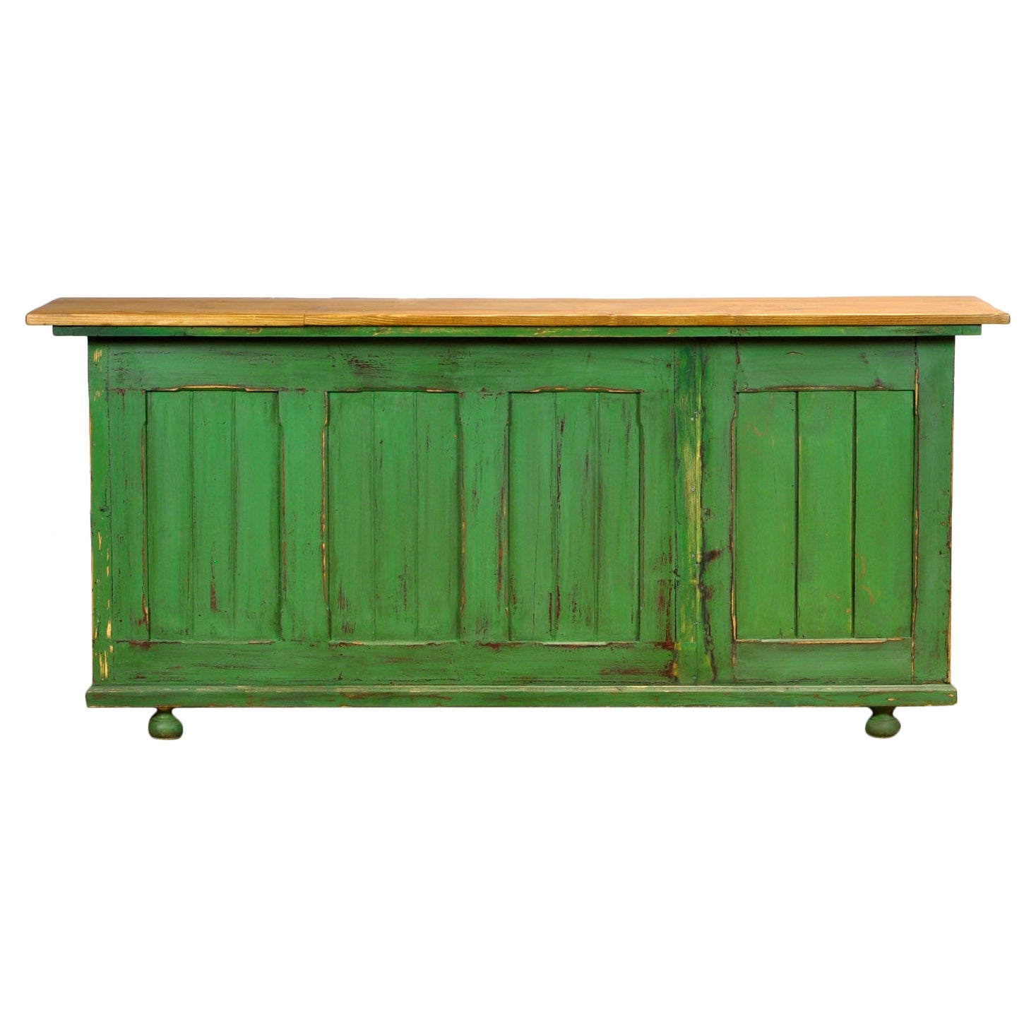 20th Century Industrial Antique Pine Workbench Kitchen Island Shop