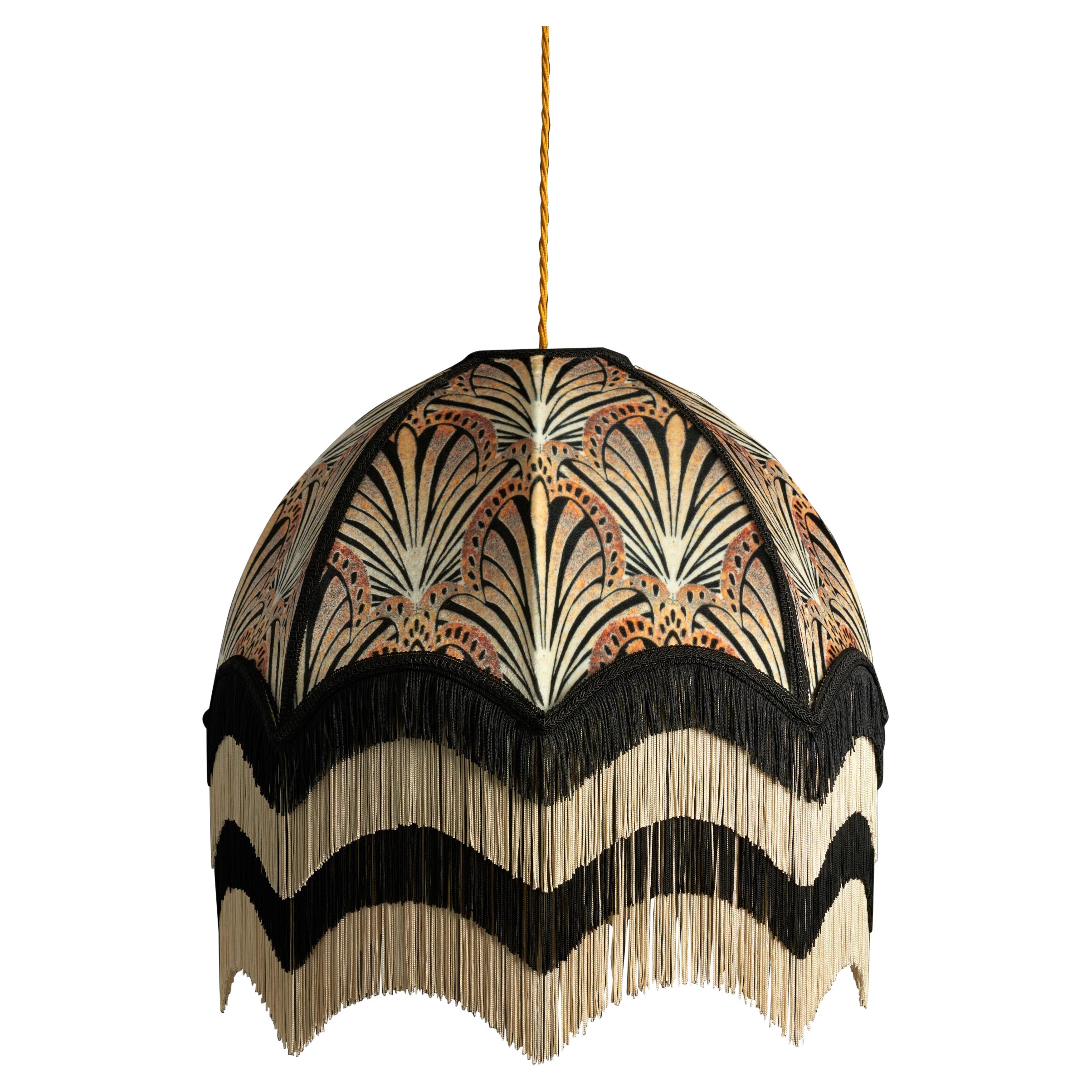 Jada Lampshade with Fringing - Small (14") For Sale