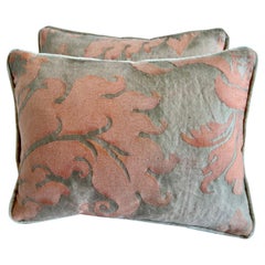 Pair of Petite Vintage Fortuny Textile Pillows