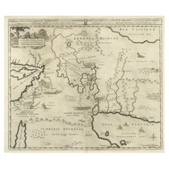 Antique Biblical Map of the Region from the Mediterranean through the Persian Gulf, 1720