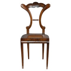 19th Century Biedermeier Walnut Chair, Vienna, C. 1825