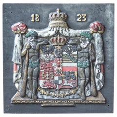 German Neoclassical Style Coat of Arms Fireback