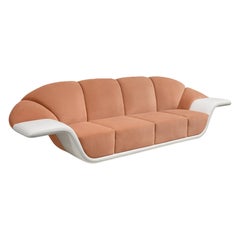 Mid-Century Velvet Klaude Sofa by Karim Rashid