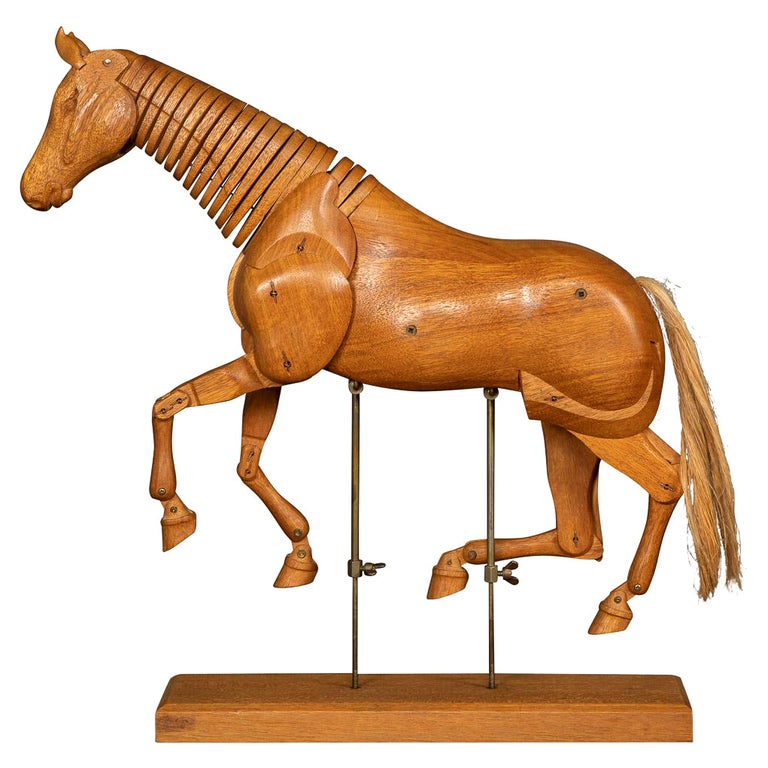 20th Century Wooden Artist's Lay Figure of a Horse, c.1970 For Sale at