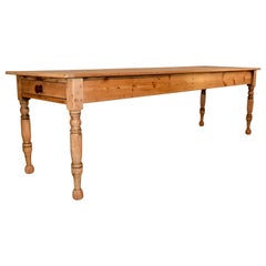 19th Century English Pine Farm Table